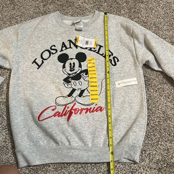 Disney Mickey Mouse Los Angeles California Embroidered Women’s Sweatshirt NWT M - Picture 7 of 8